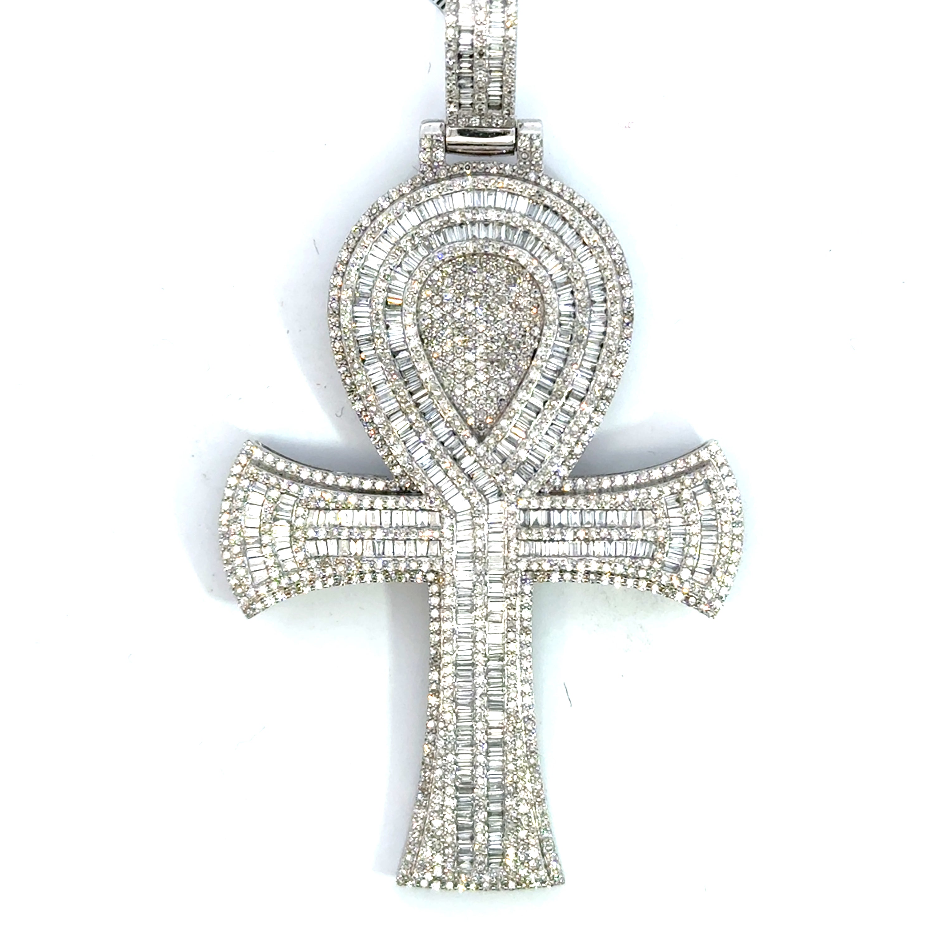 Elegant Diamond Ankh Pendant