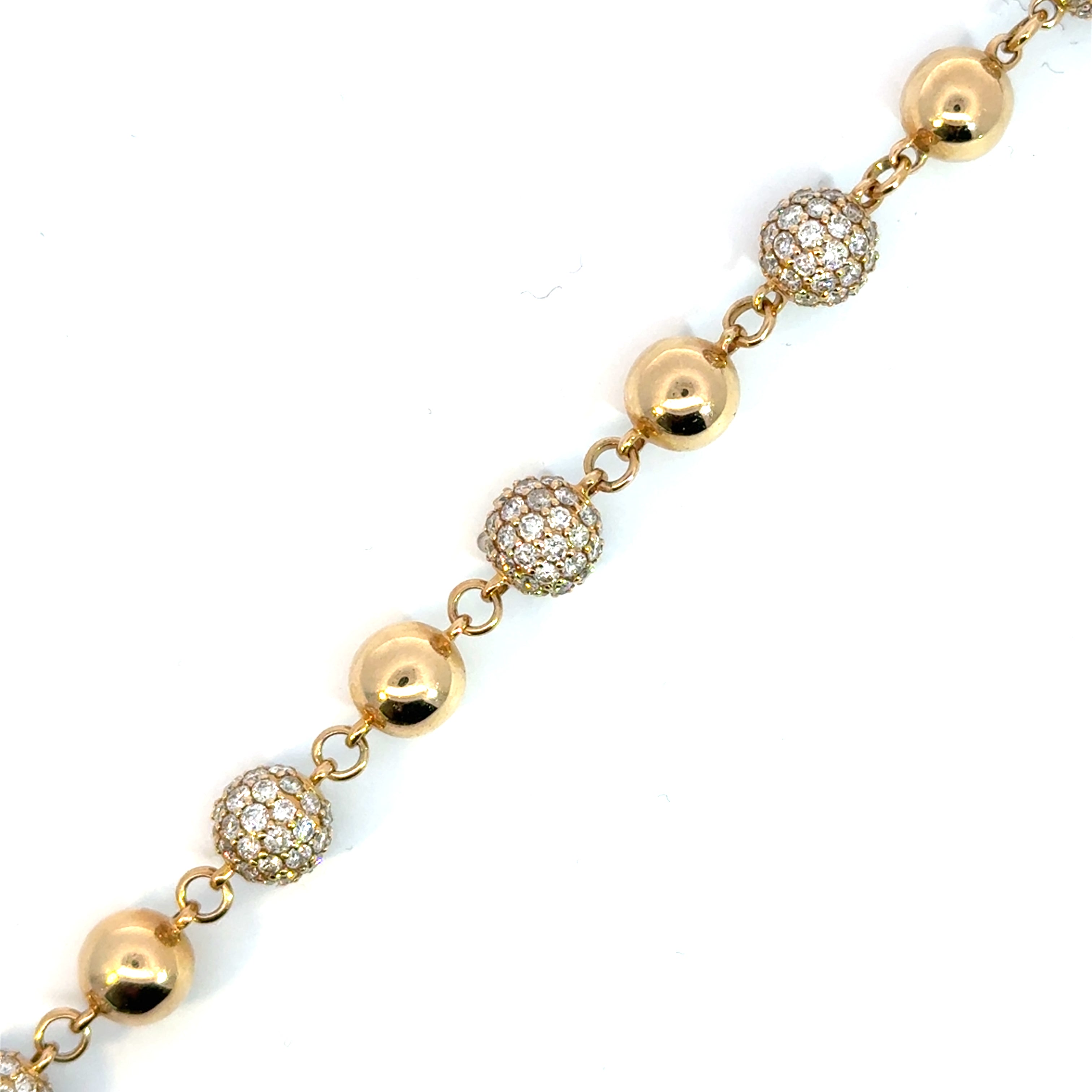 Gold Chain Bracelet with Diamonds