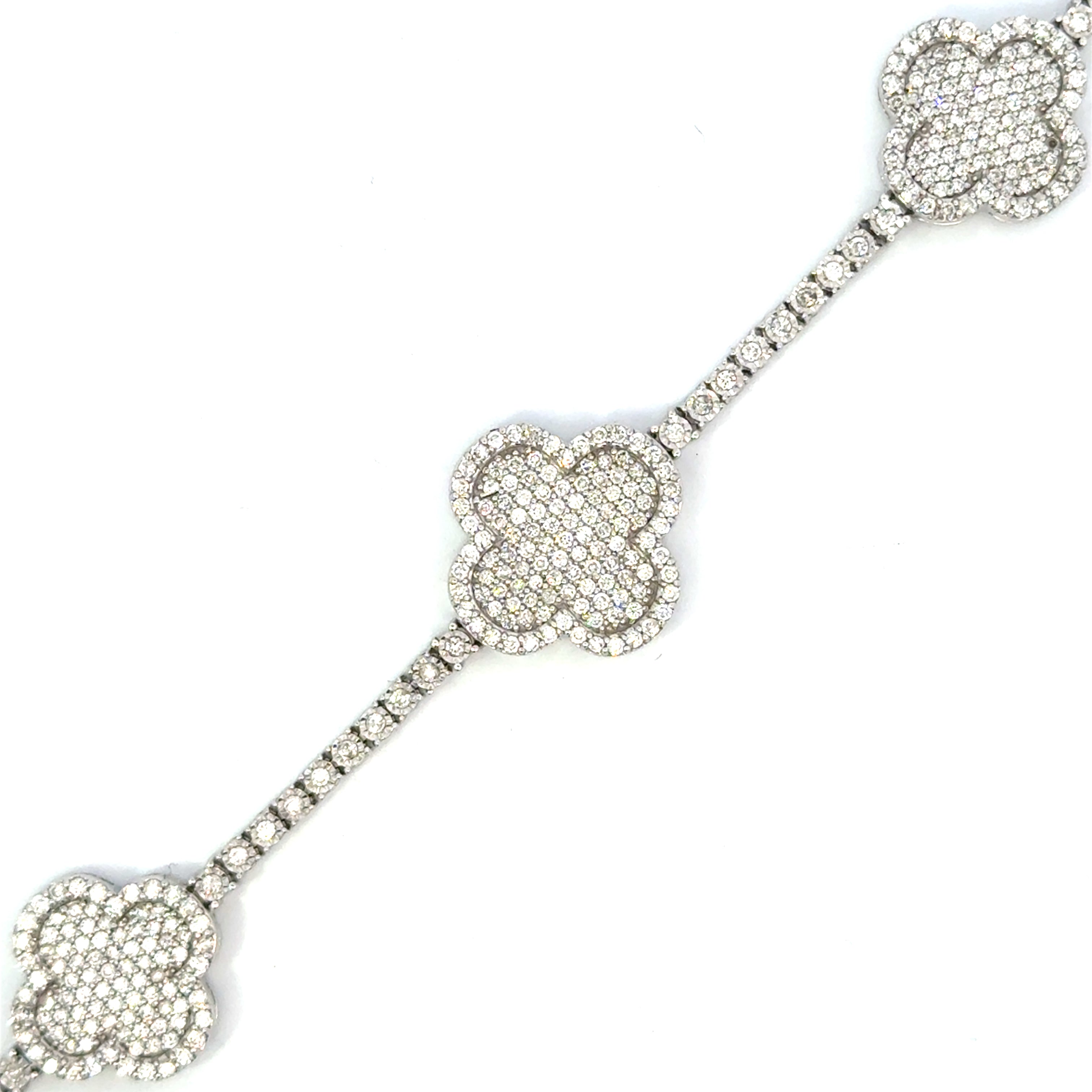 Diamond Clover Tennis Bracelet