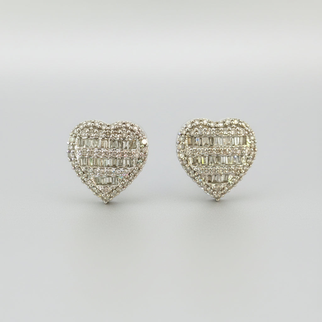 Diamond Heart Earrings