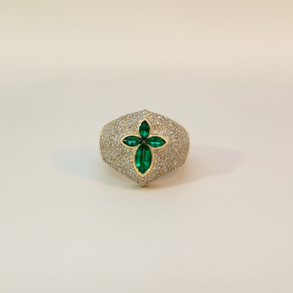 Emerald and Diamond Ring