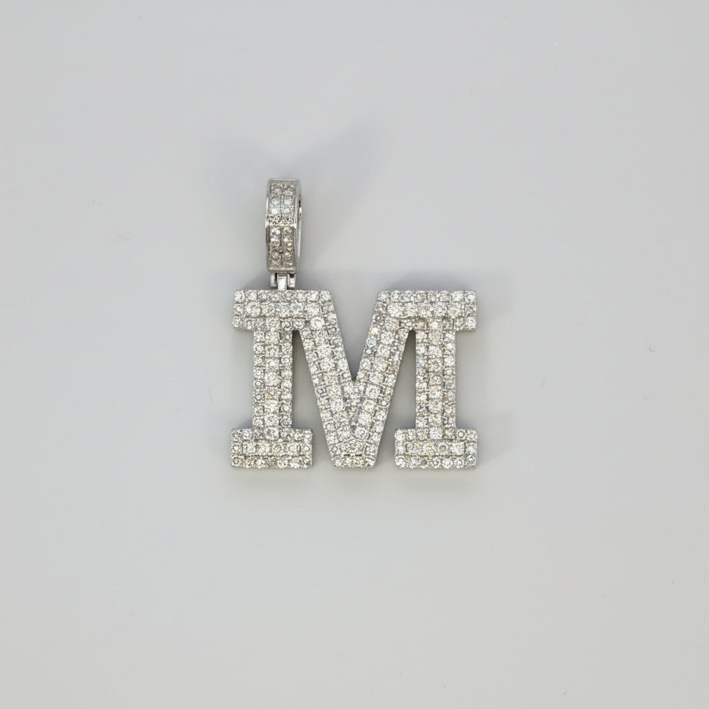 Diamond M Pendant