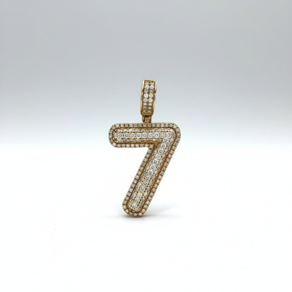 Diamond Number 7 Pendant