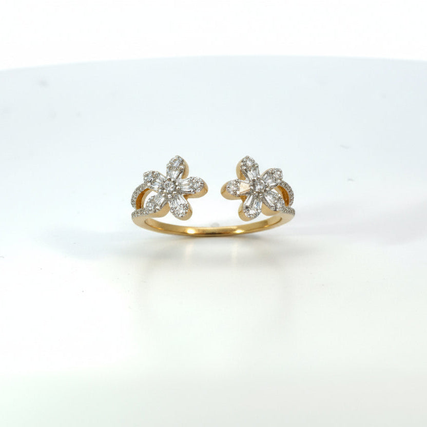 Diamond Flower Ring
