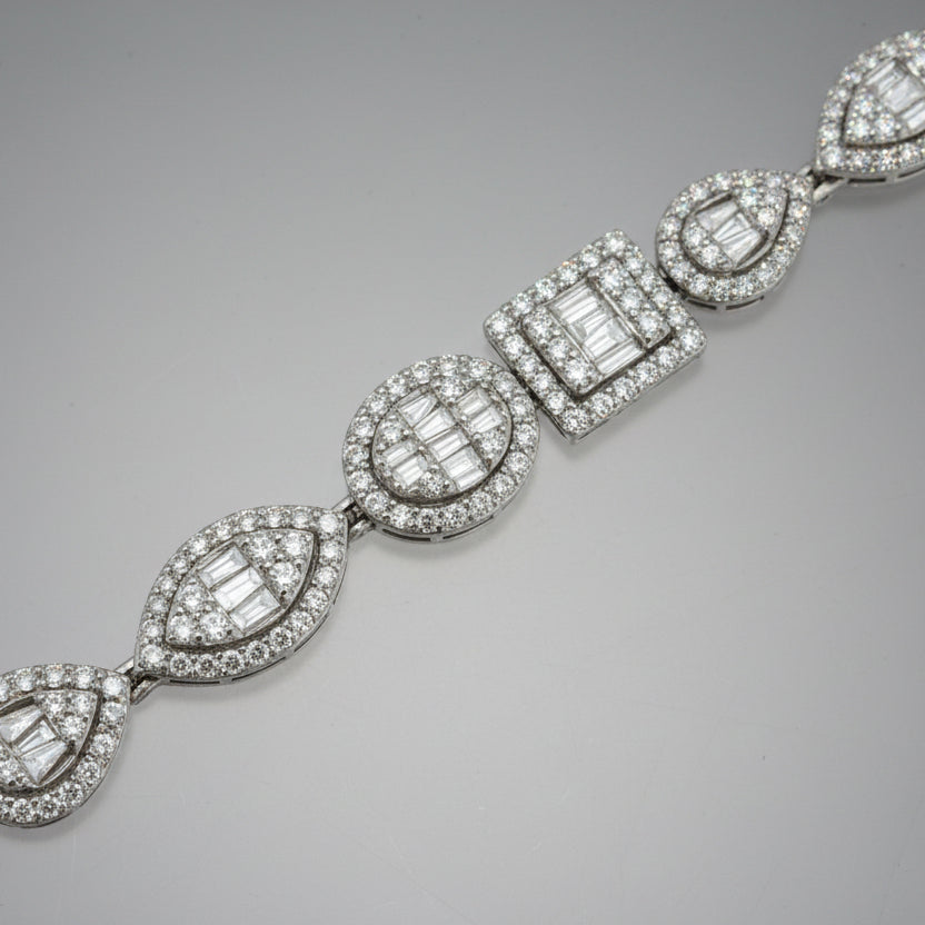 Multi-Shape Diamond Tennis Bracelet