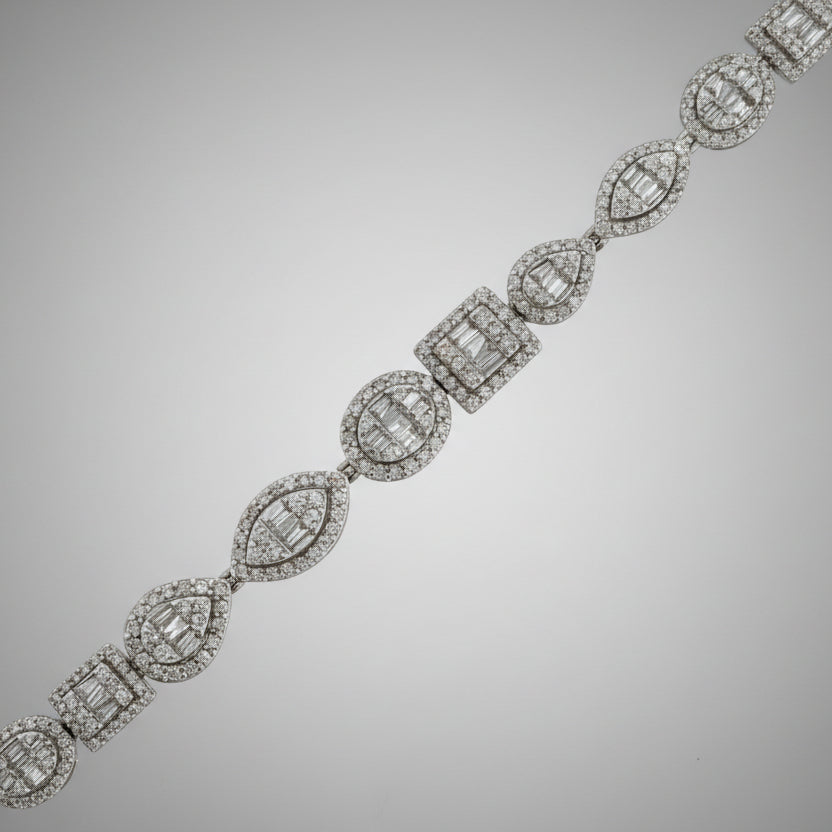 Multi-Shape Diamond Tennis Bracelet