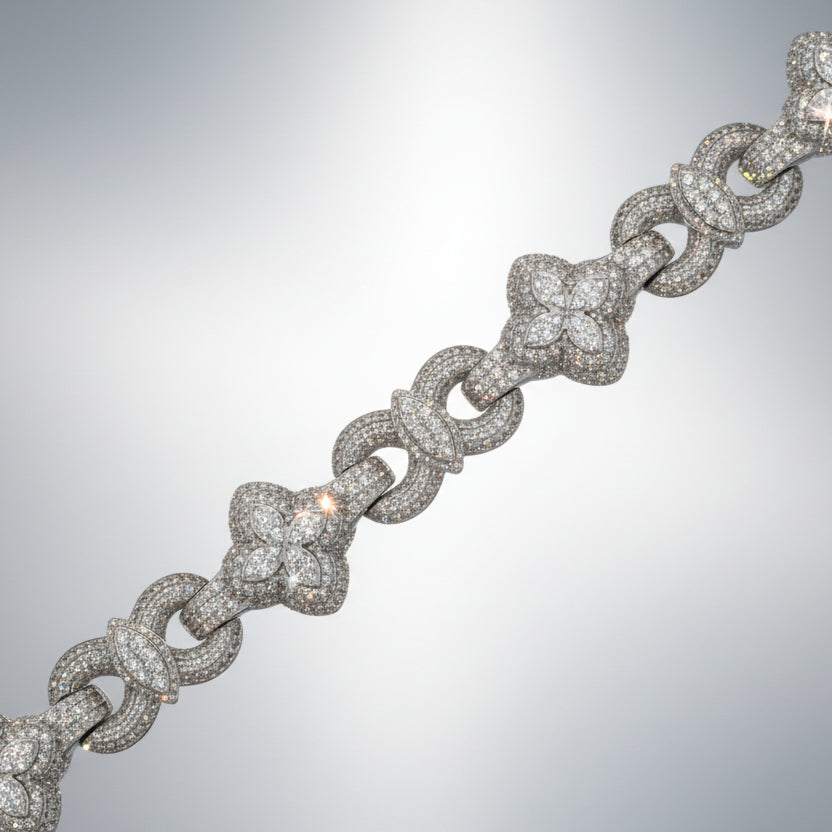 Diamond Clover and Infinity Bracelet