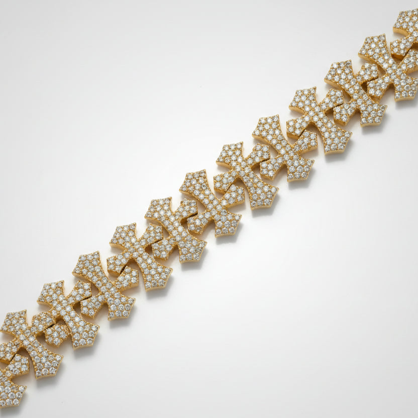 Diamond Cross Bracelet