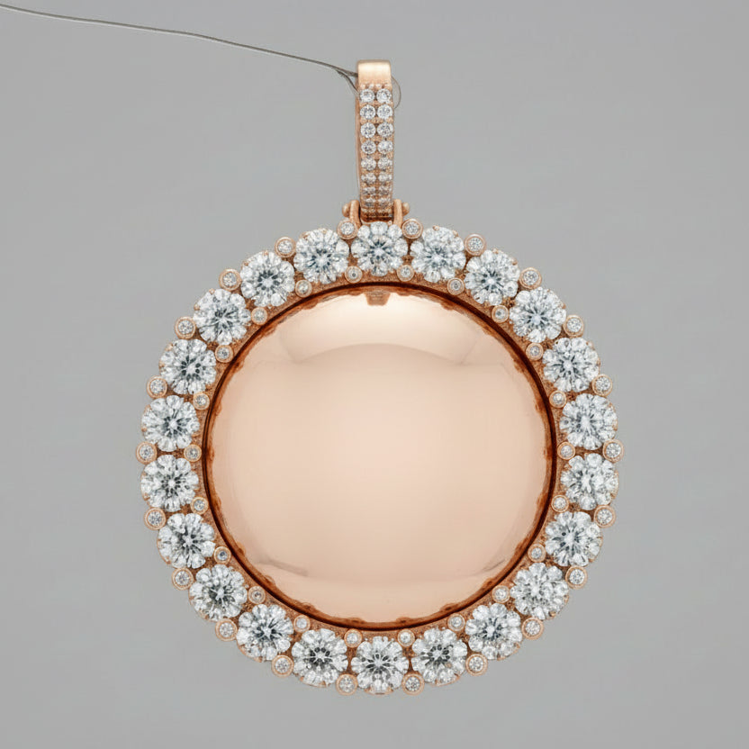 Diamond Halo Memory Pendant