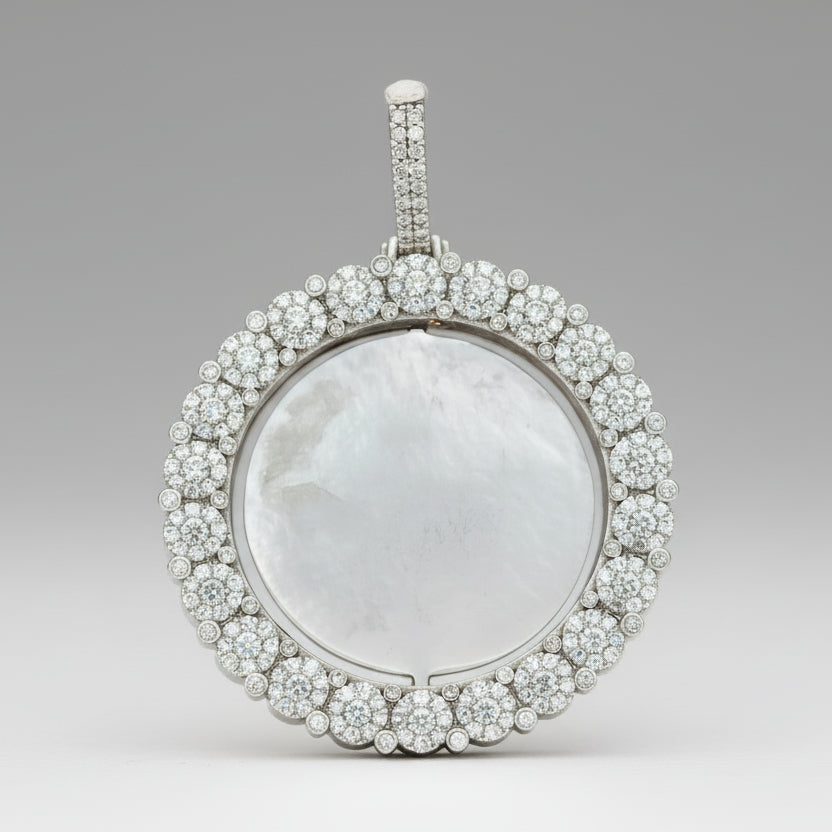 Diamond Halo Memory Pendant