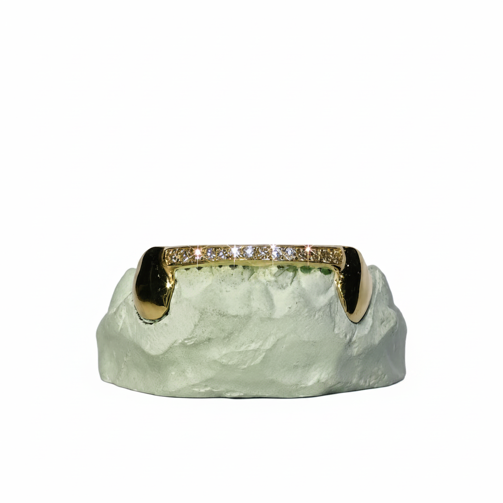 Natural Diamond Bar Grillz (One Row)