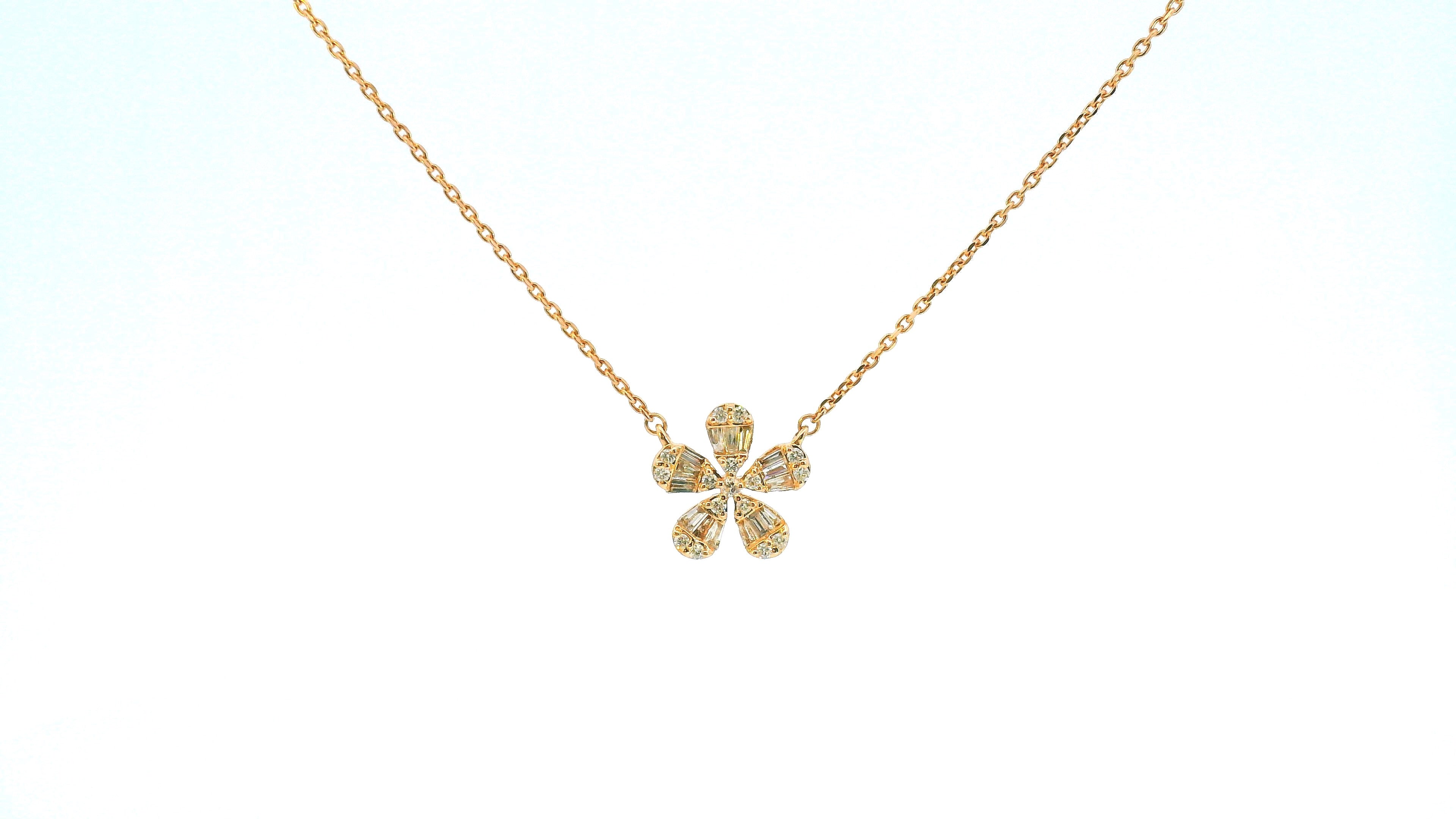 Flower Diamond Necklace
