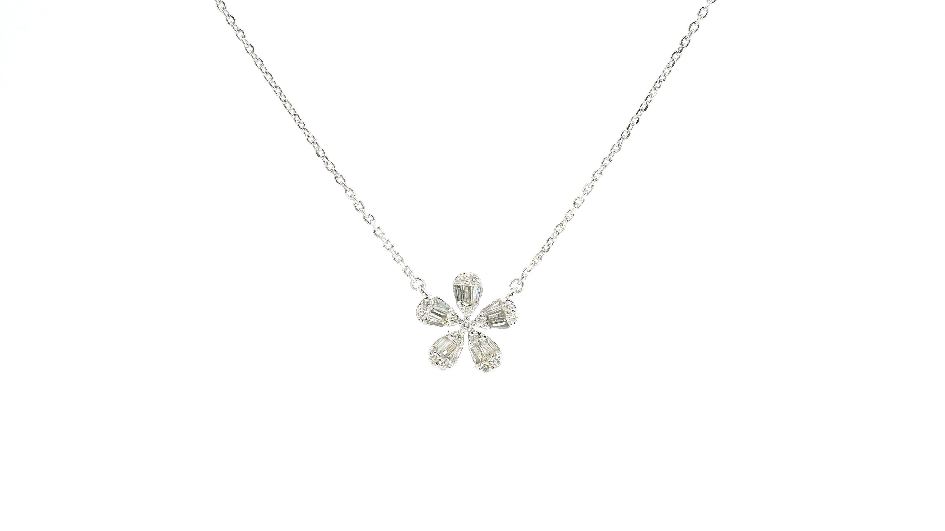 Flower Diamond Necklace