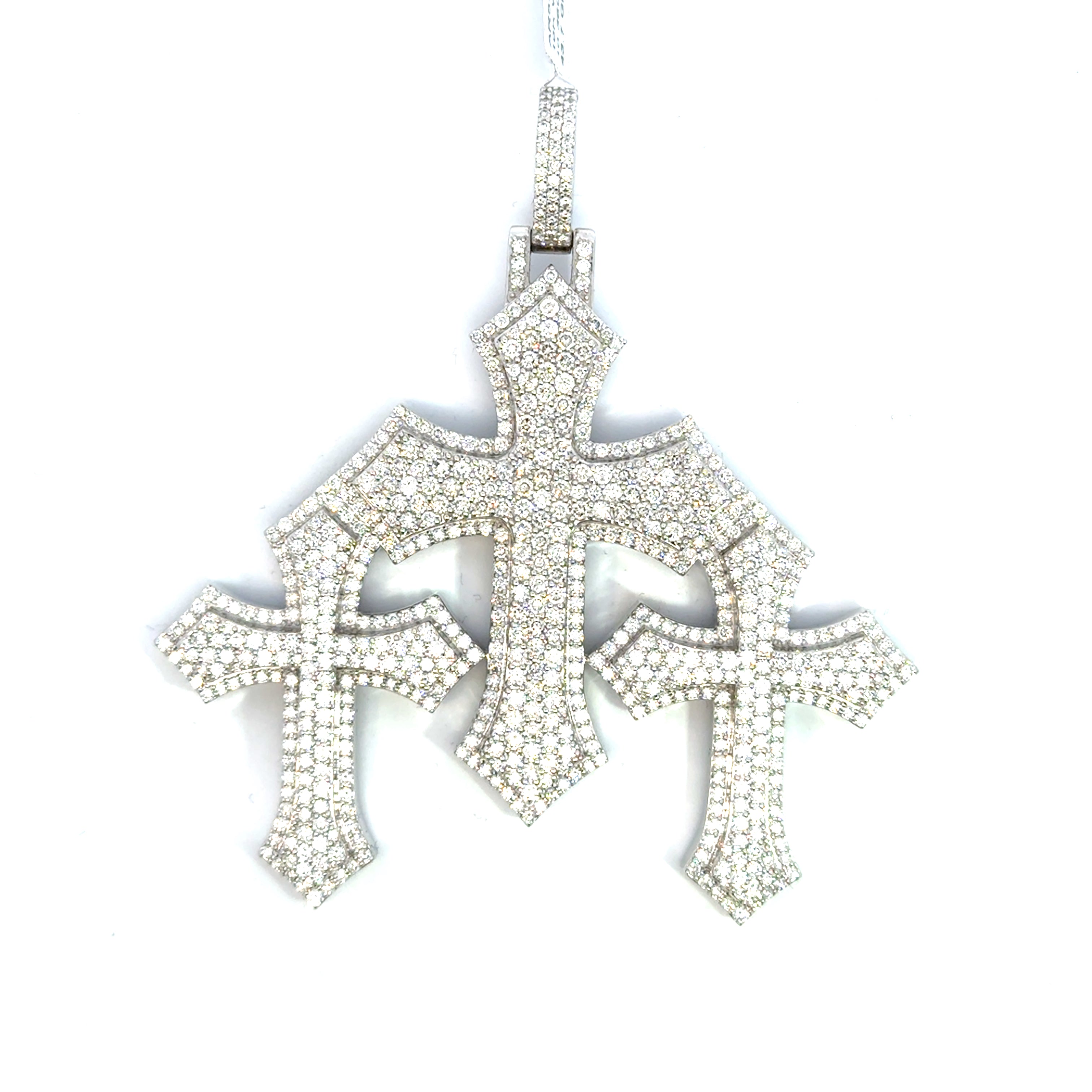 Triple Cross Diamond Pendant