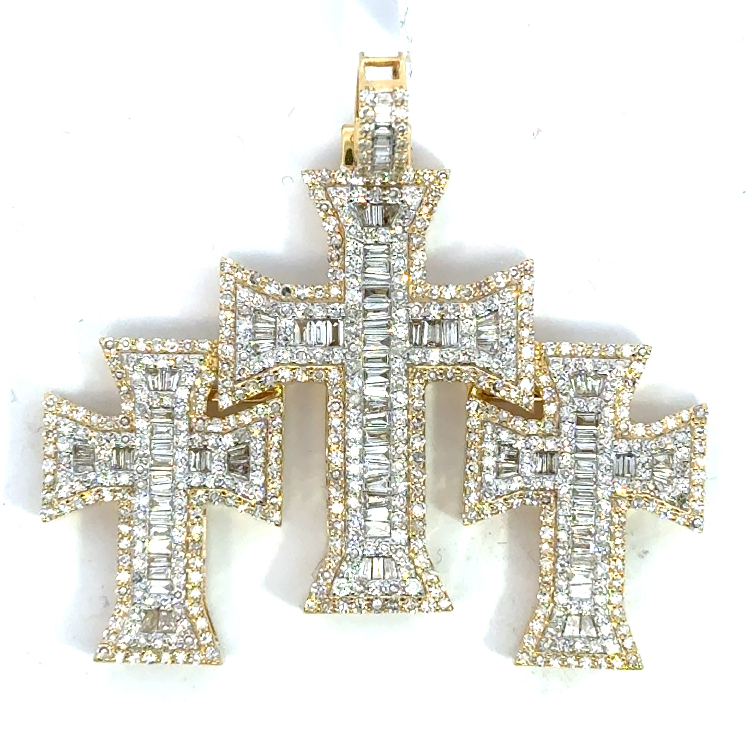 Triple Cross Diamond Pendant