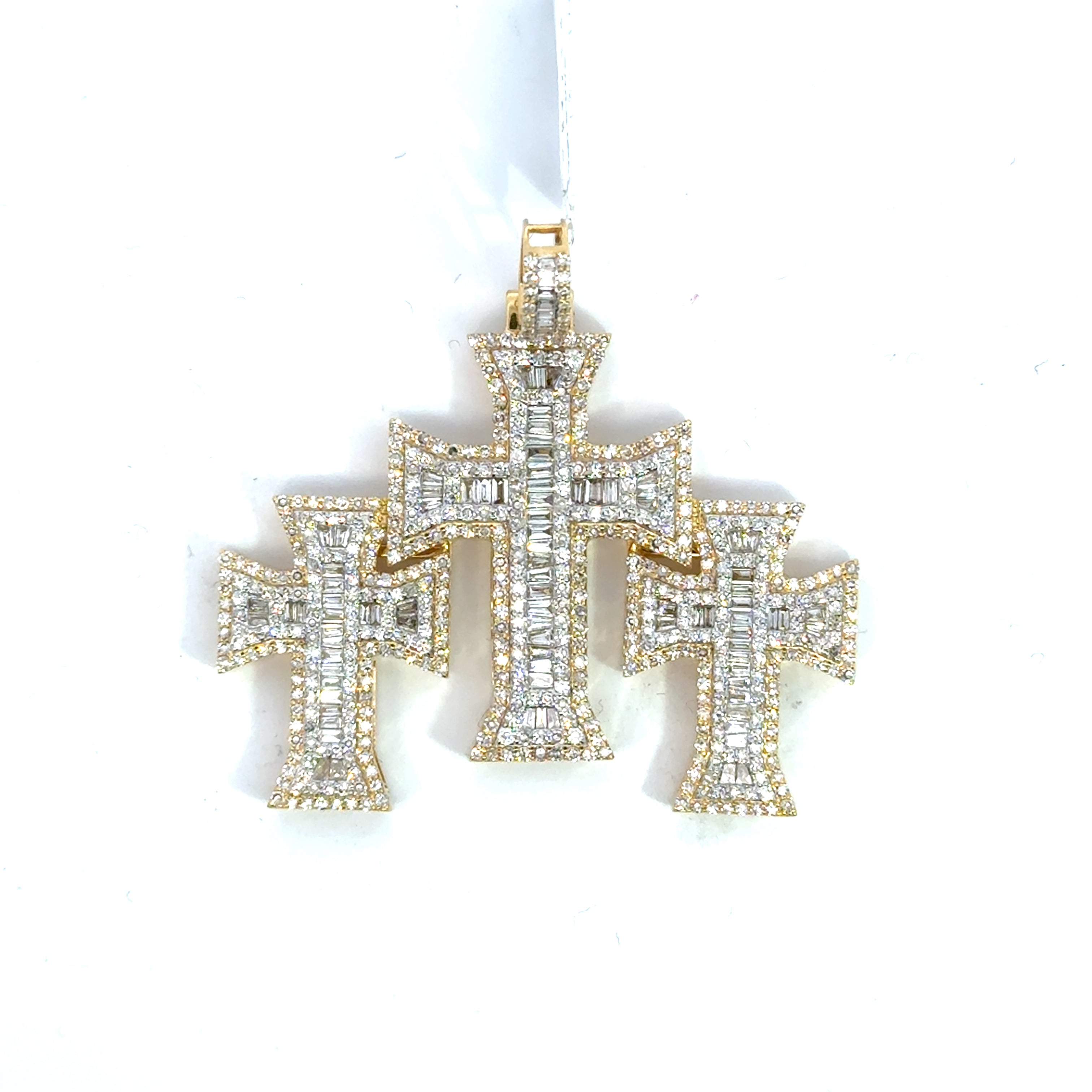 Triple Cross Diamond Pendant