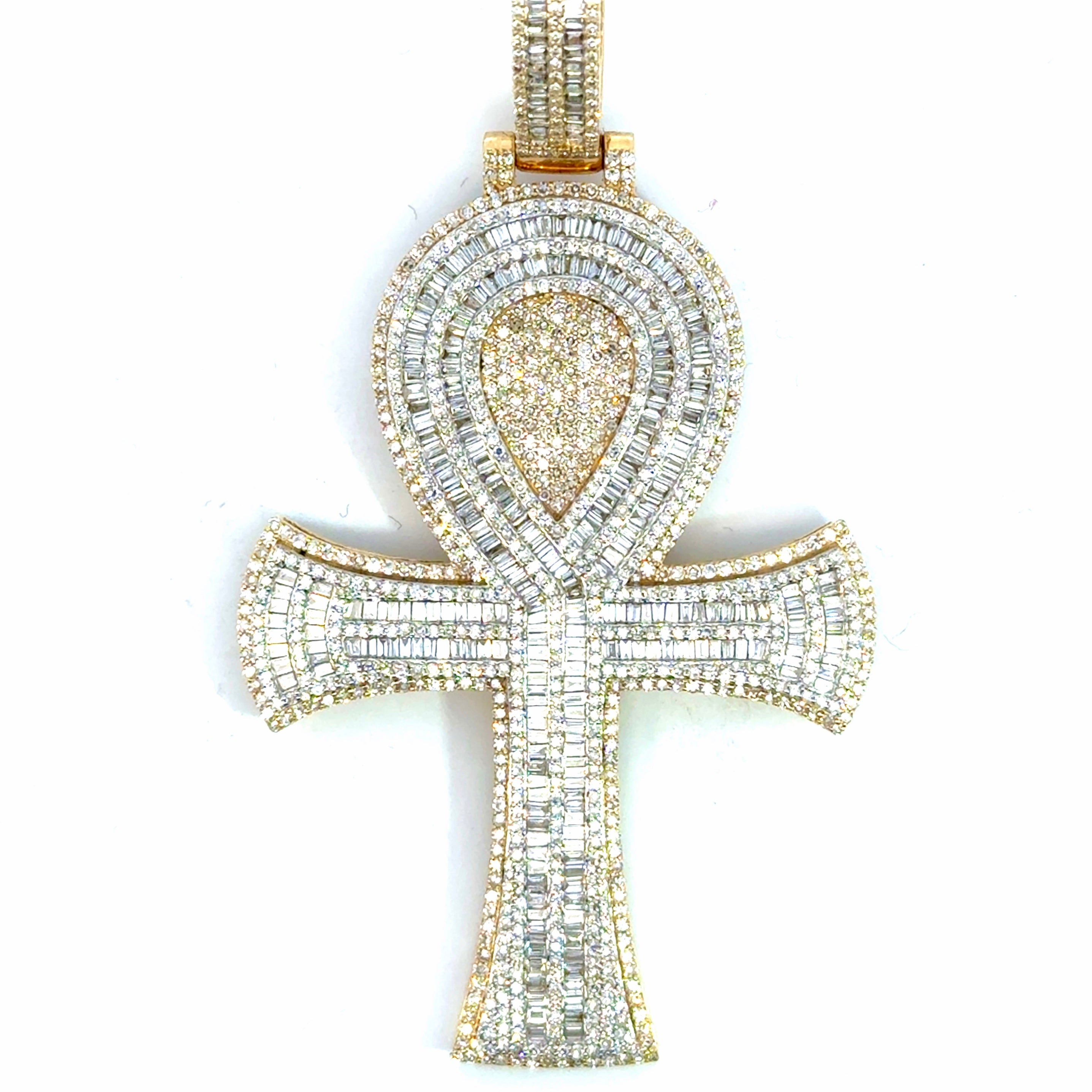 Elegant Diamond Ankh Pendant