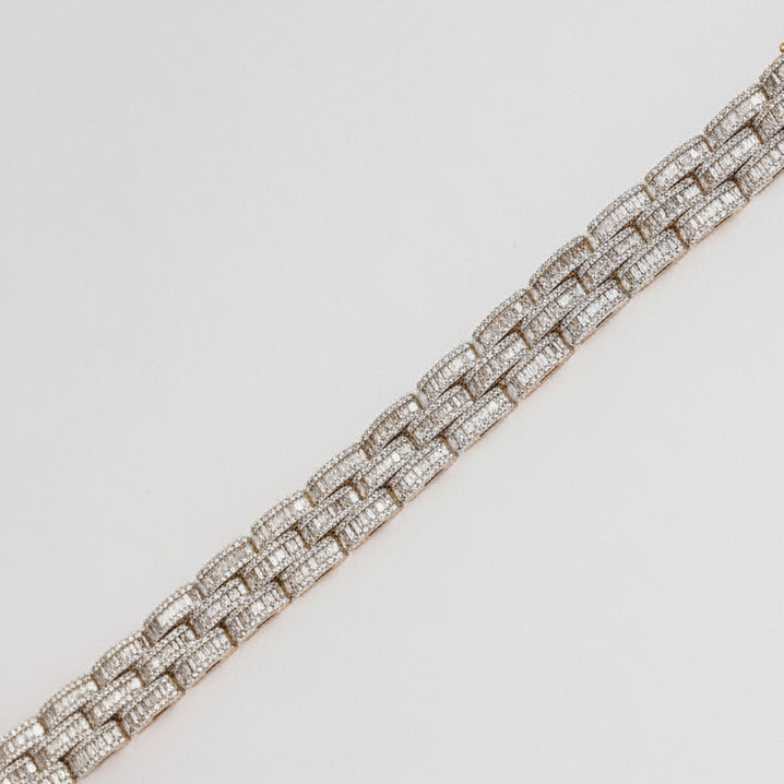 10K Baguette Diamond Bracelet