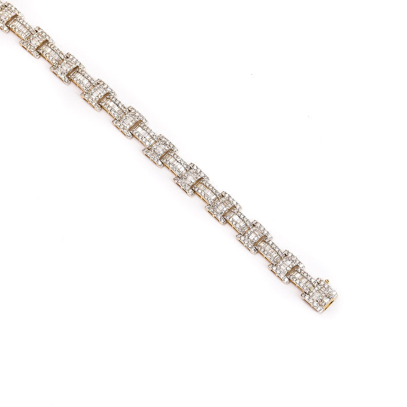 10K Baguette Diamond Bracelet