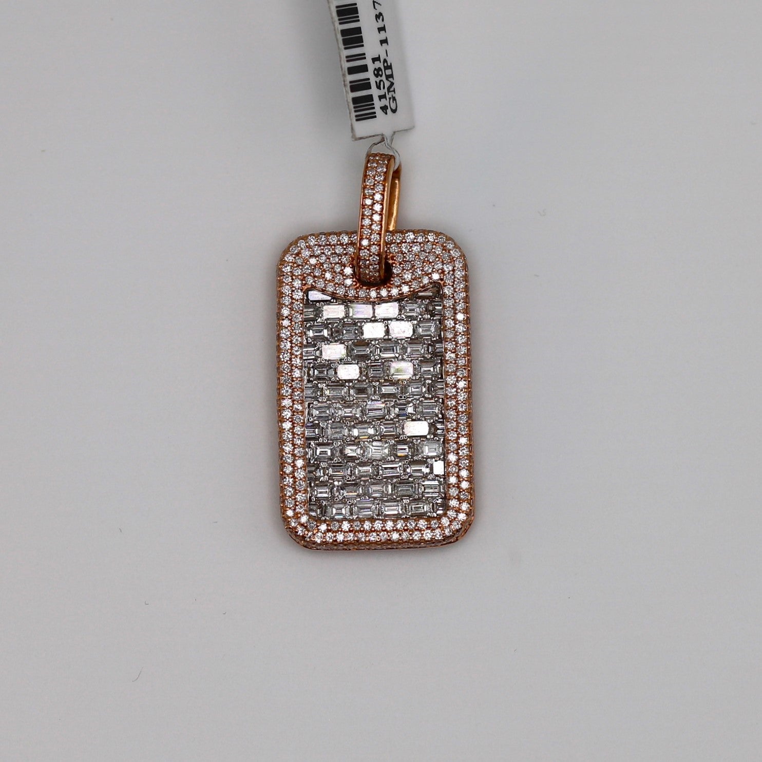 Diamond Dog Tag Pendant