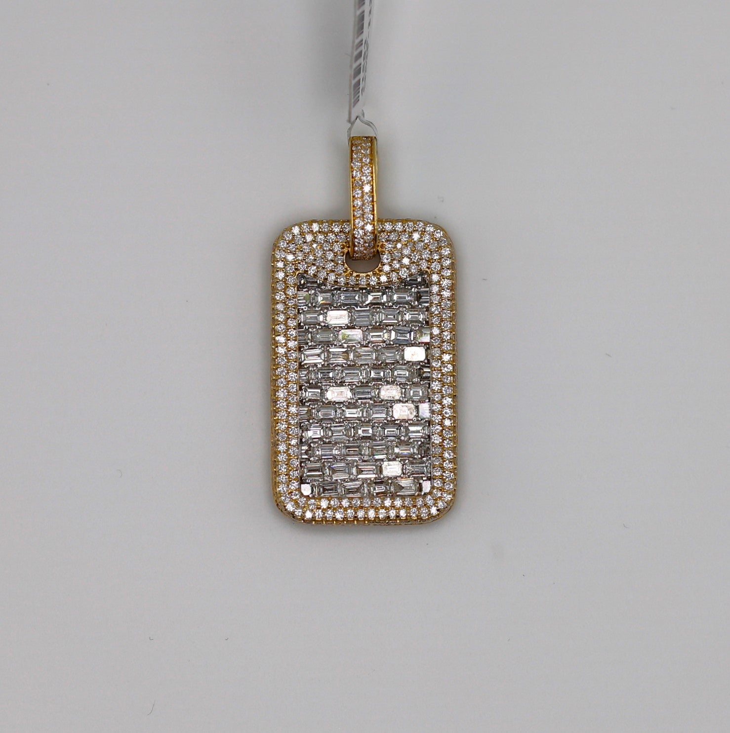 Diamond Dog Tag Pendant