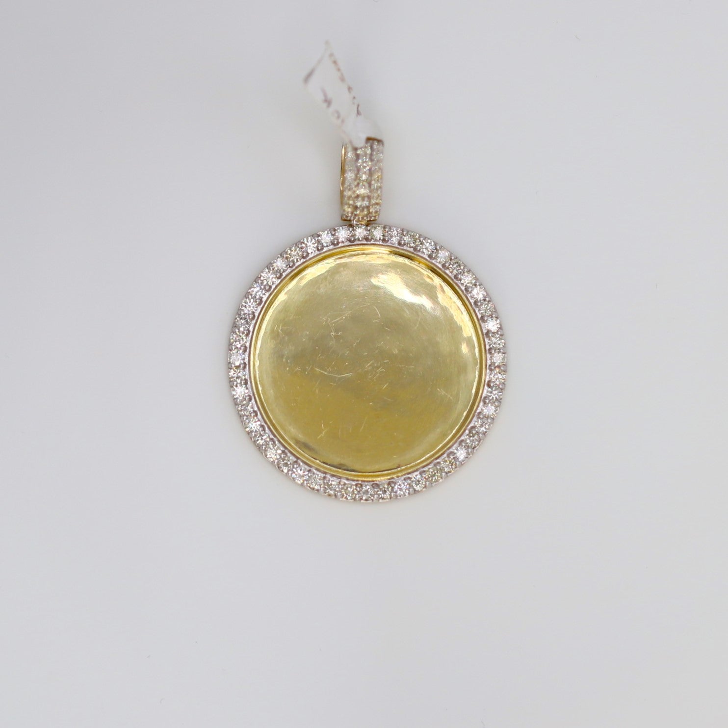 Diamond Memory Frame Pendant Gold Memory Pendant Natural Diamond