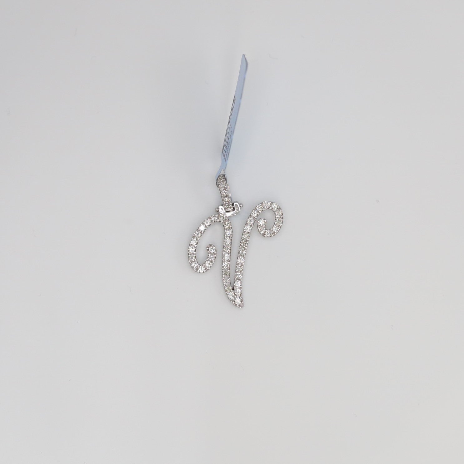 Diamond Letter V Pendant