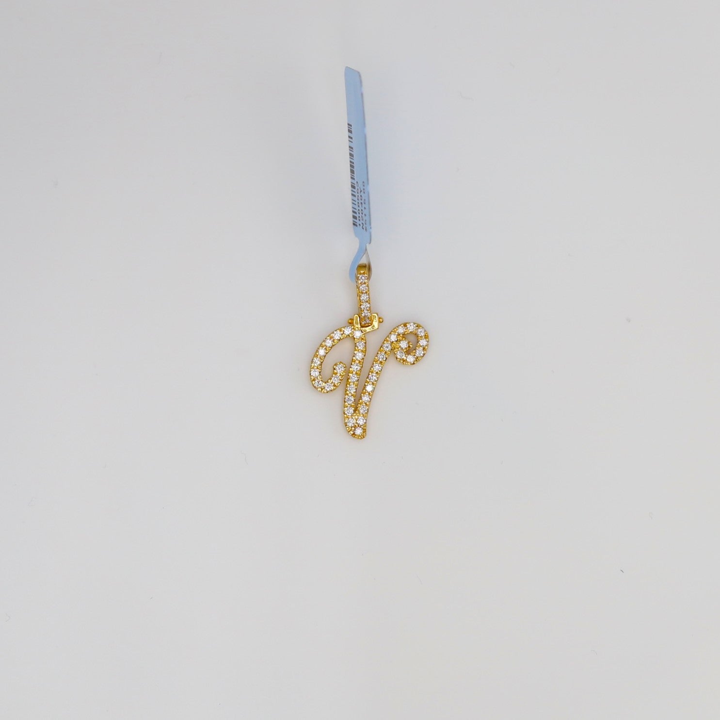 Diamond Letter V Pendant