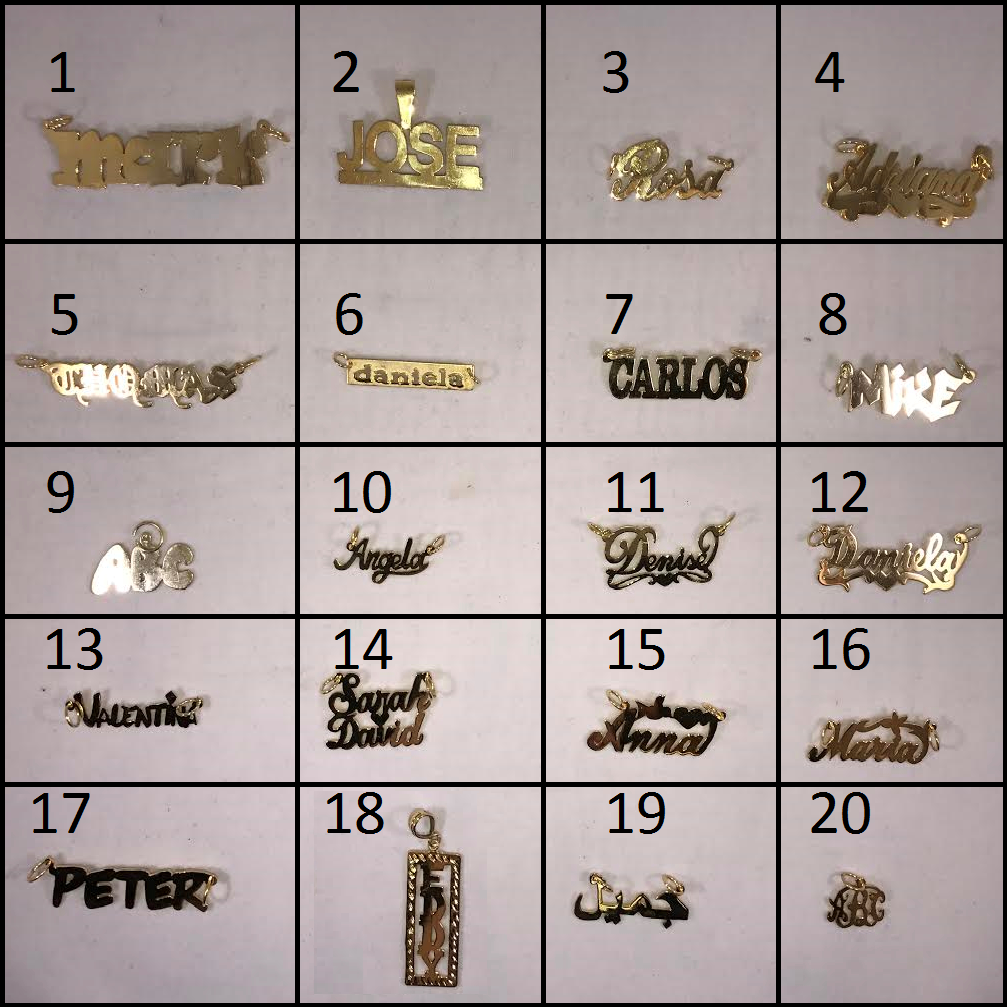 Custom Name Pendants