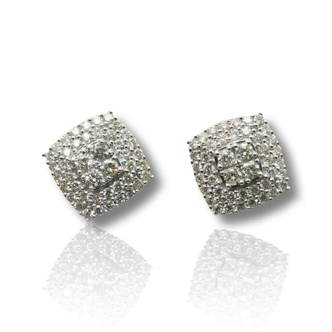 Square Diamond Earring