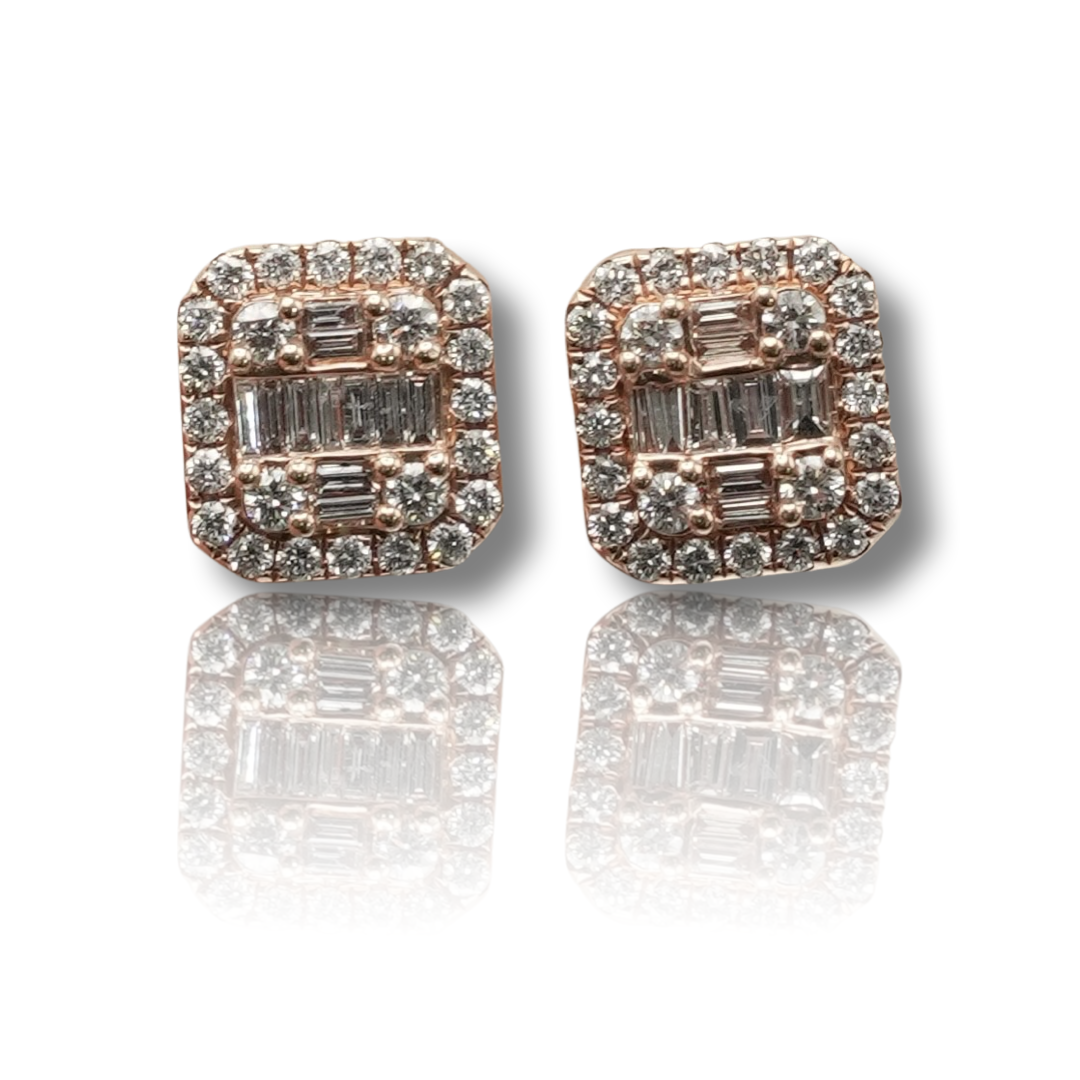 Rectangle Baguette Diamond Earring