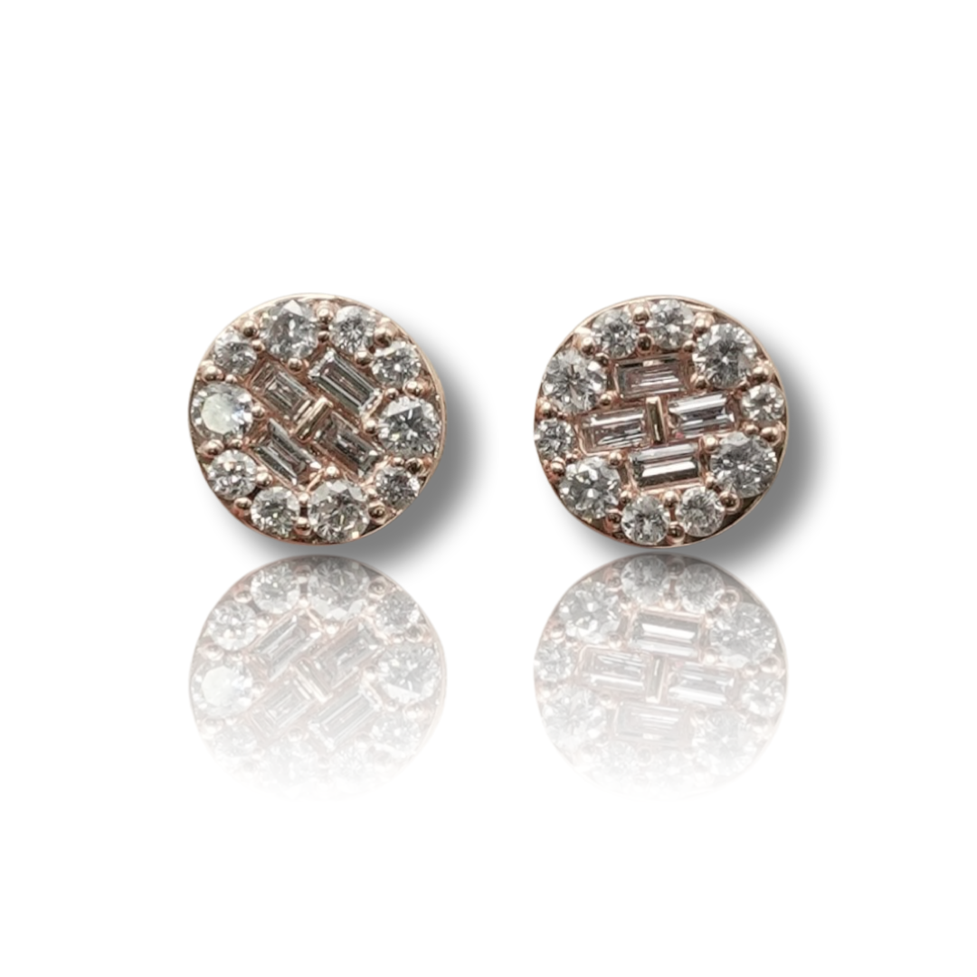Baguette Circle Diamond Earring