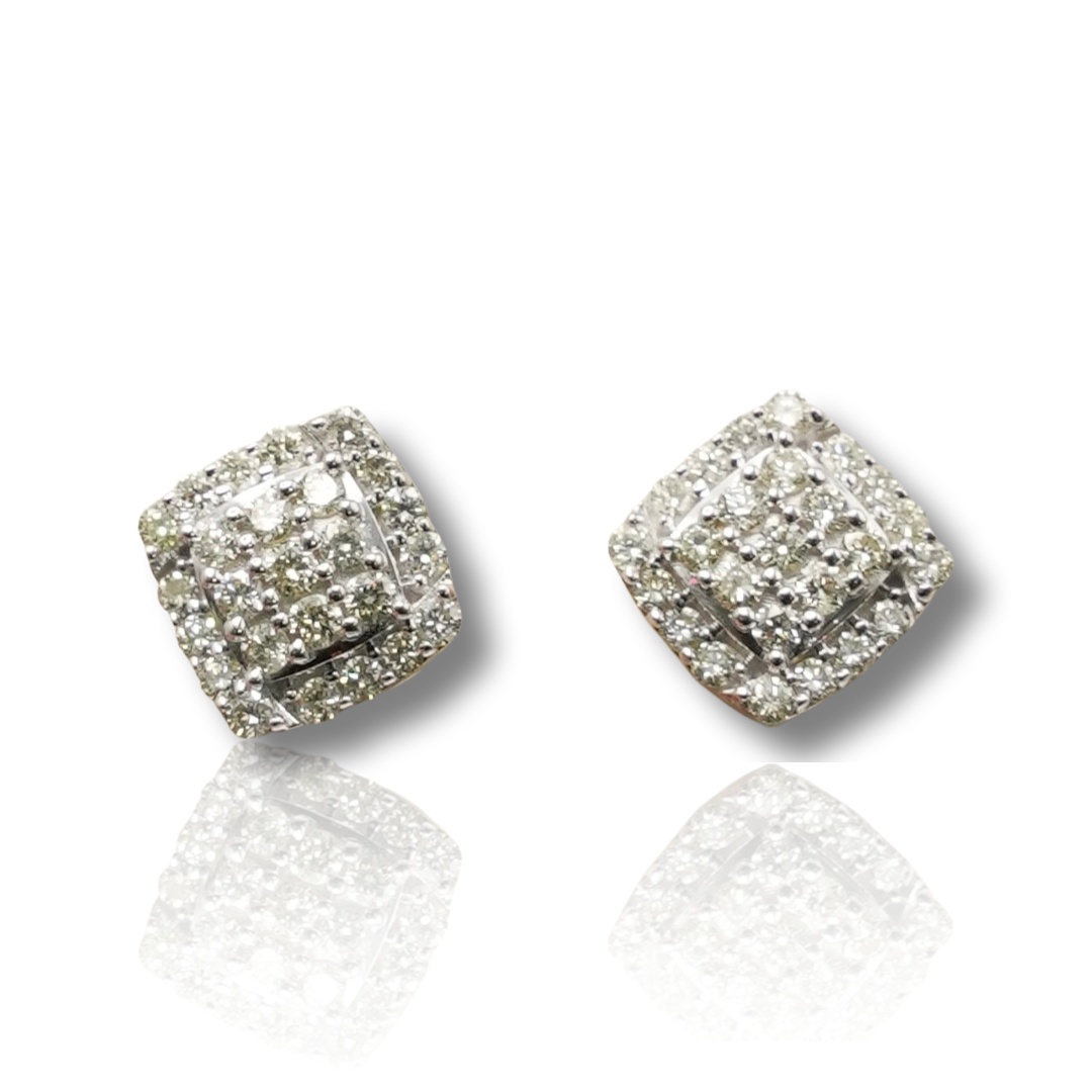 Square Diamond Earring