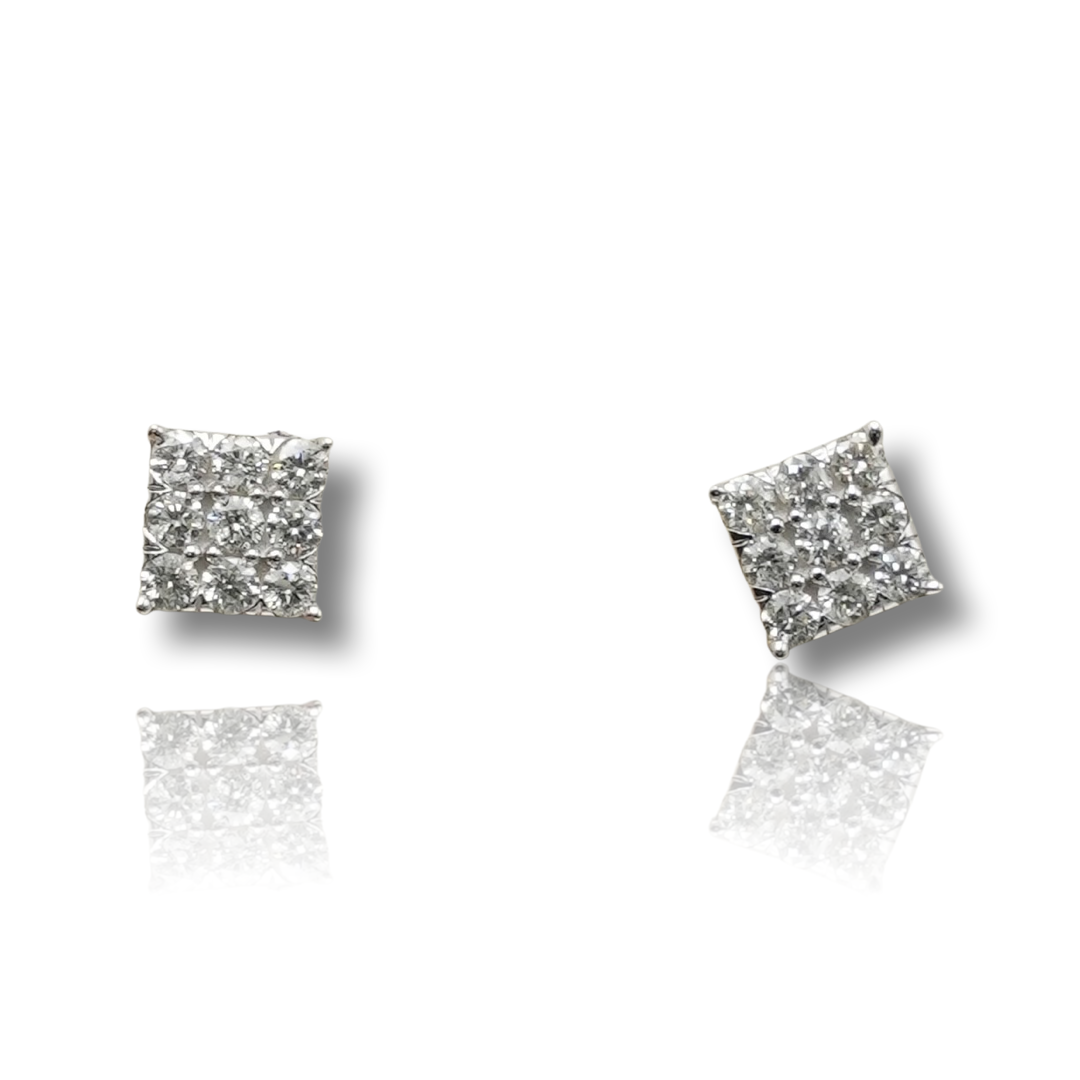 Square Diamond Earring