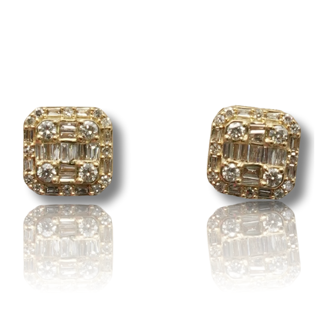 Baguette Square Diamond Earring