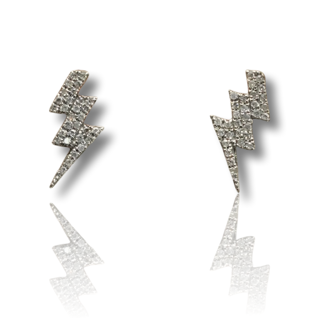 Lightning Bolt Diamond Earring