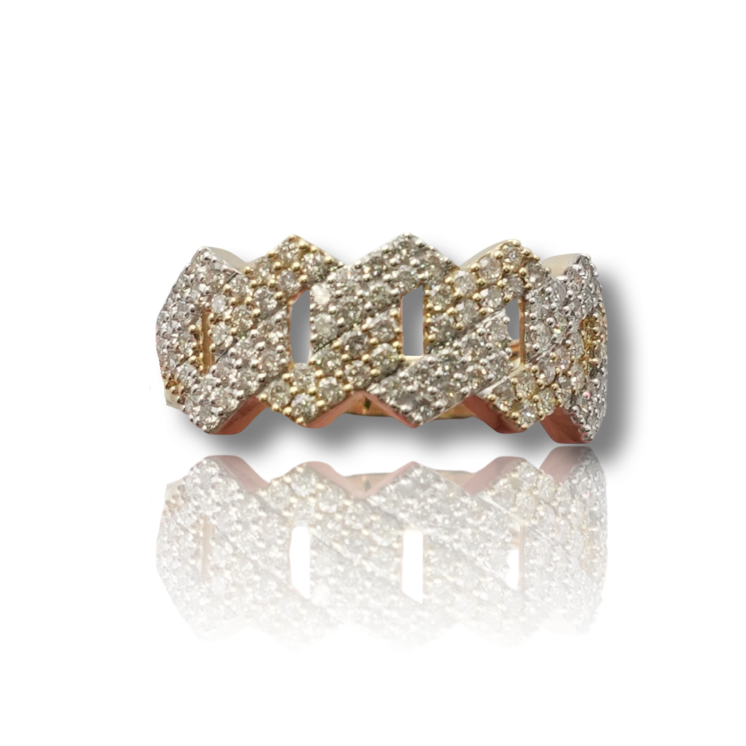 Cuban Link Diamond Ring