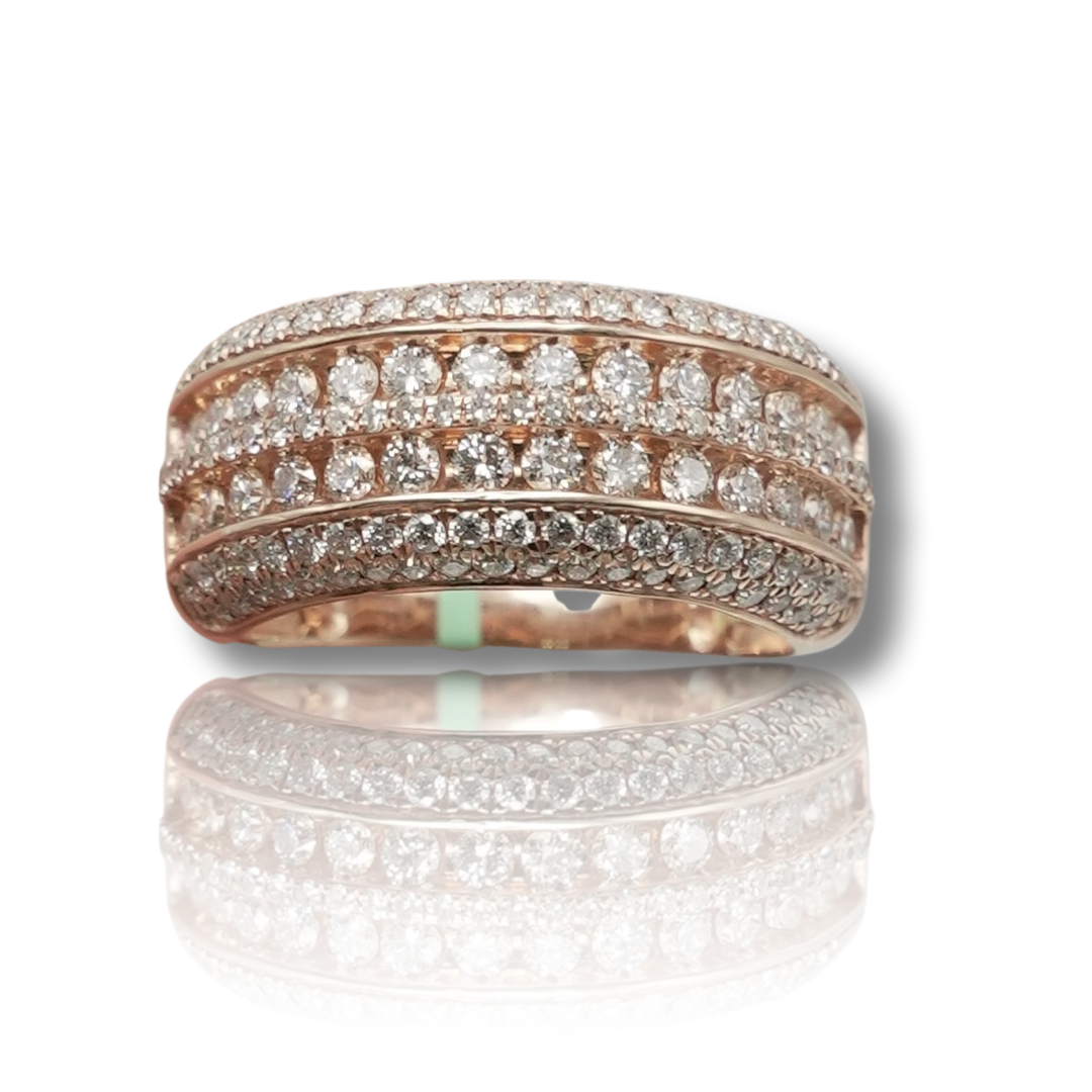 7 Row Diamond Ring