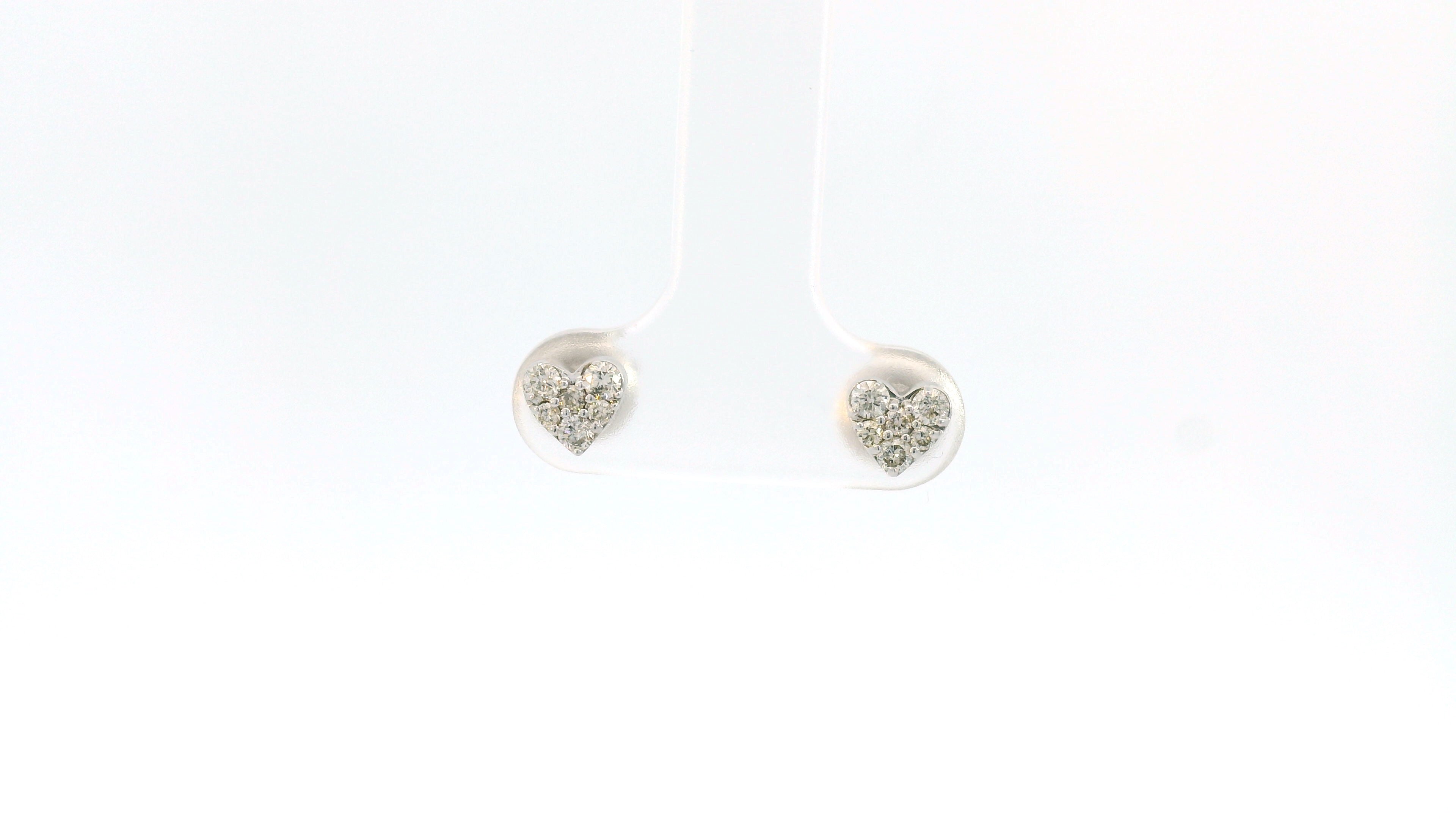 Heart-Shaped Diamond Earrings