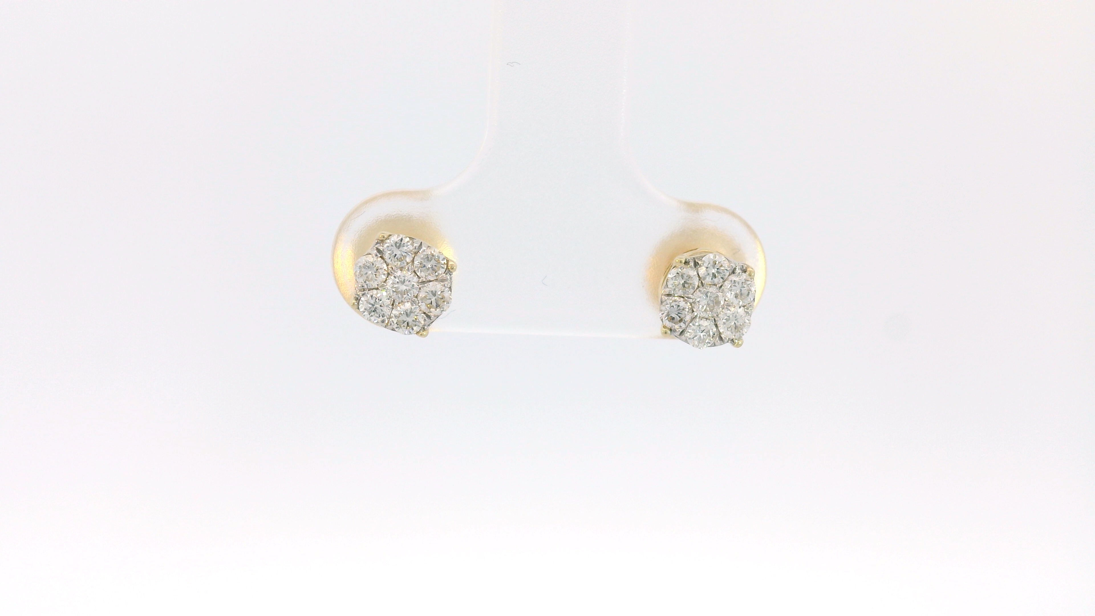 Diamond Cluster Earrings