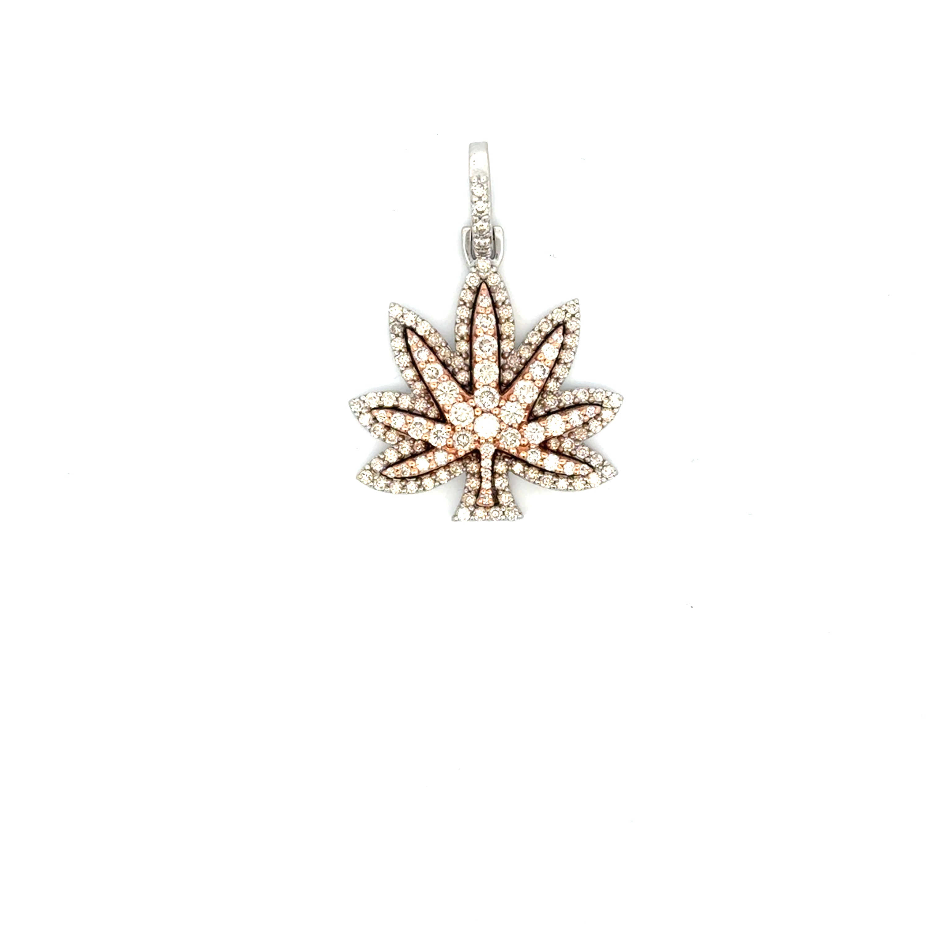 Diamond Leaf Pendant