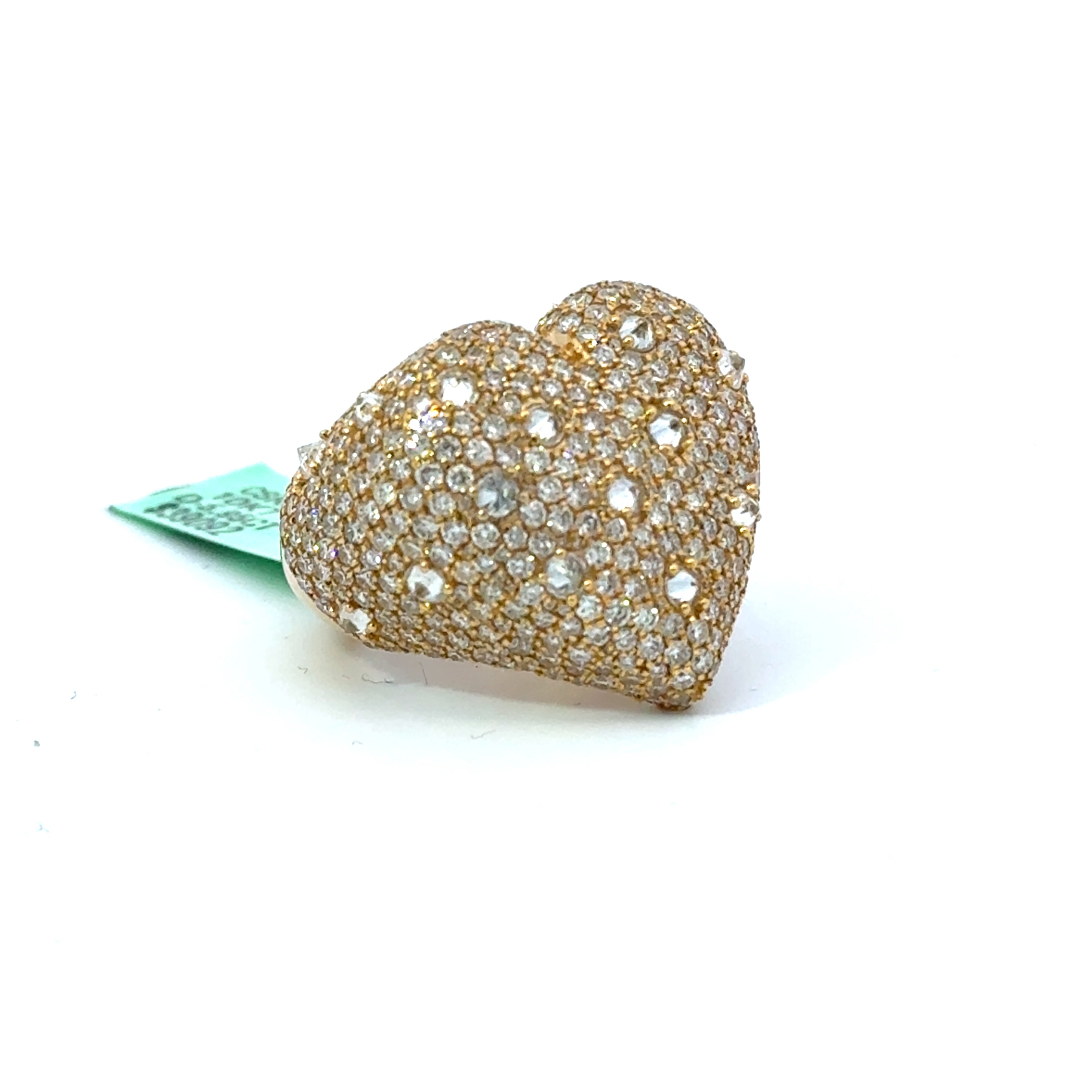 Diamond Heart Ring with Reverse Diamonds