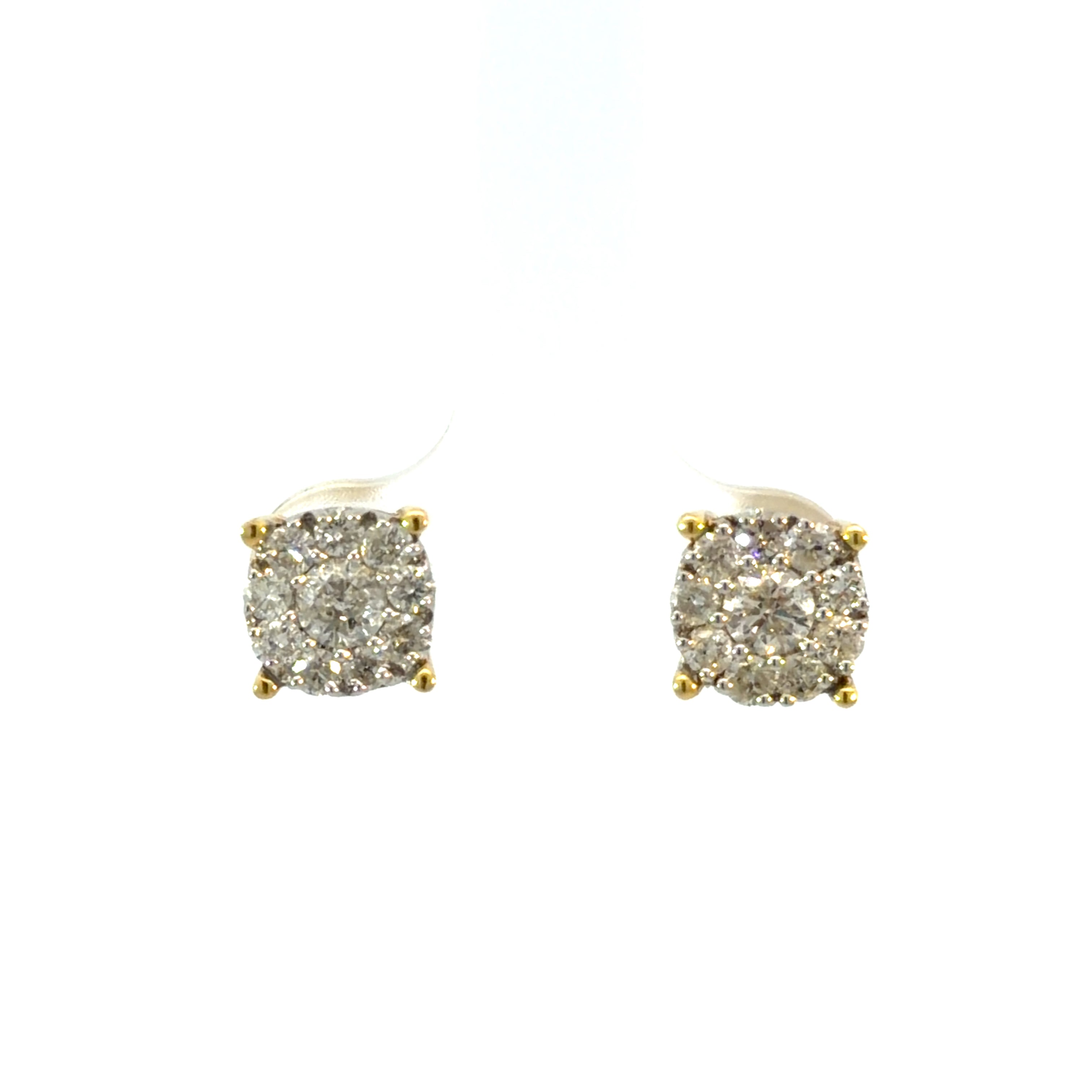 Diamond Yellow Gold Earrings