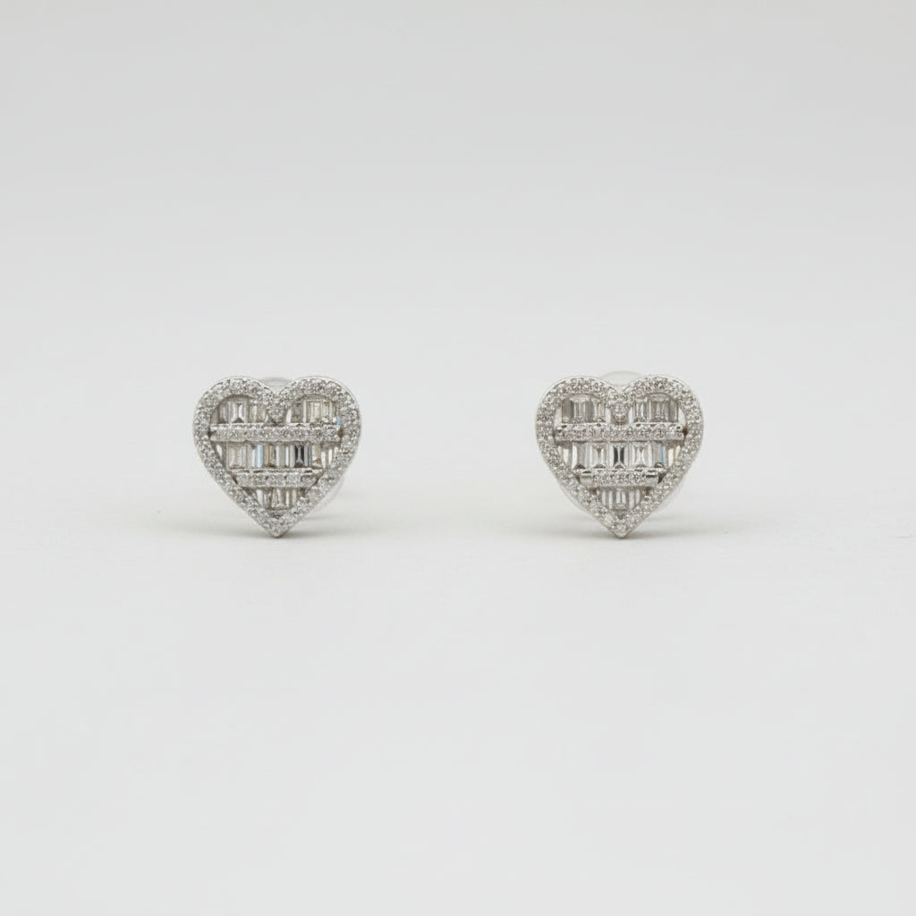 Diamond Heart Earrings