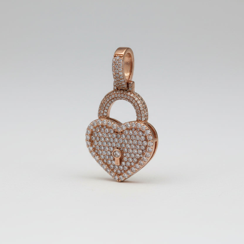 Diamond Heart Rose Gold Pendant