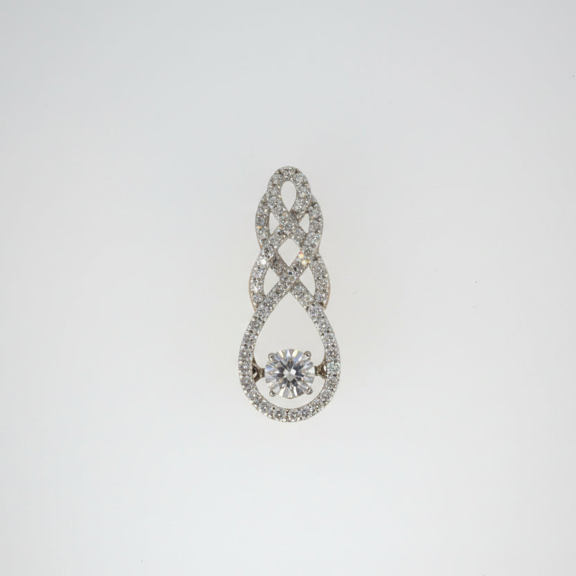 White Gold Pendant with Round Diamonds