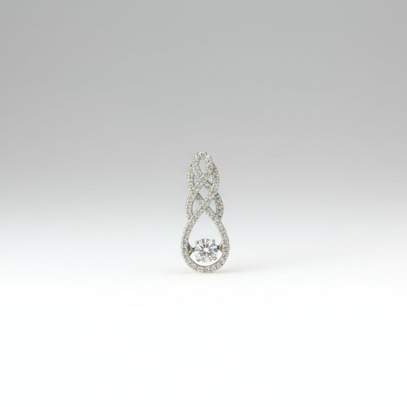 White Gold Pendant with Round Diamonds