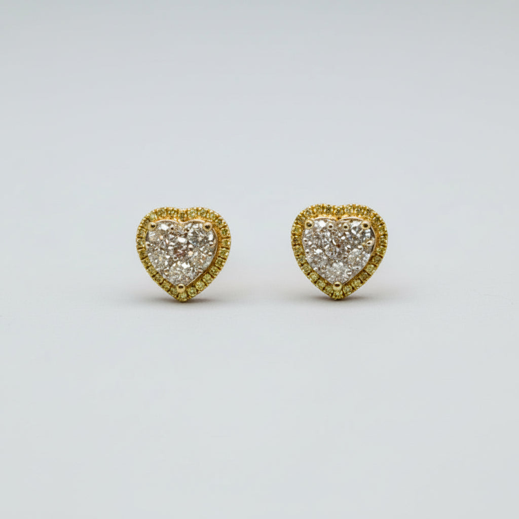 Diamond Heart Earrings