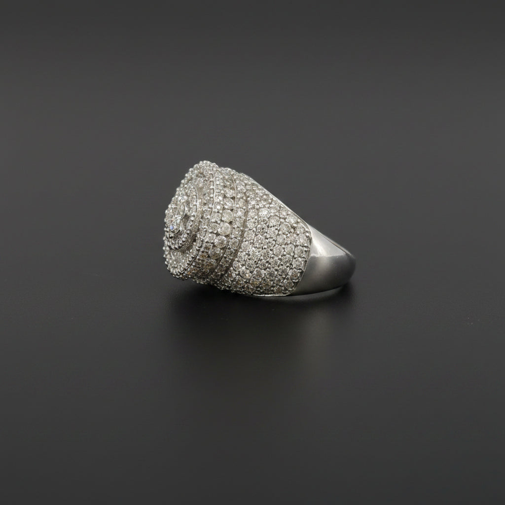 White Gold Diamond Dome Ring