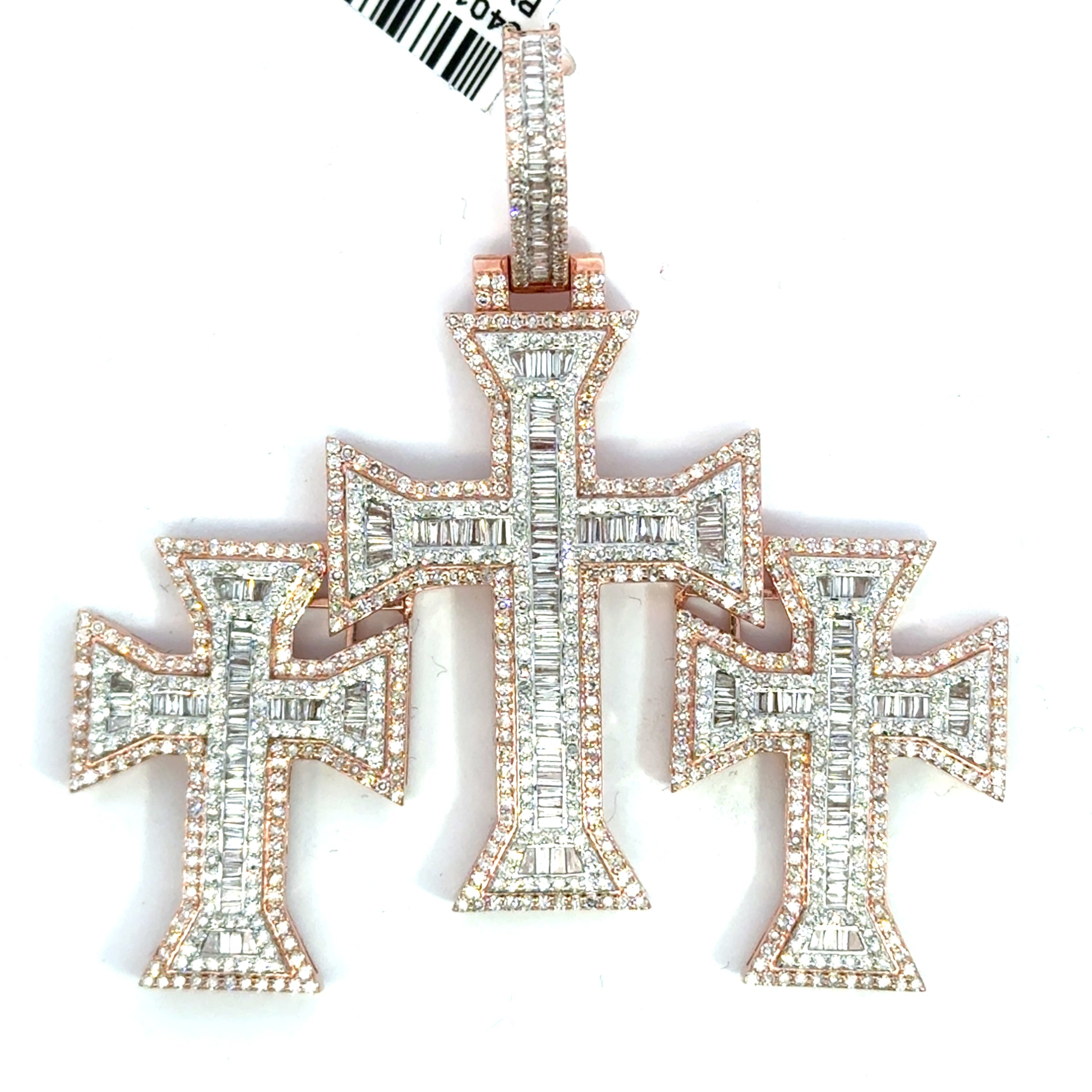 Triple Cross Diamond Pendant
